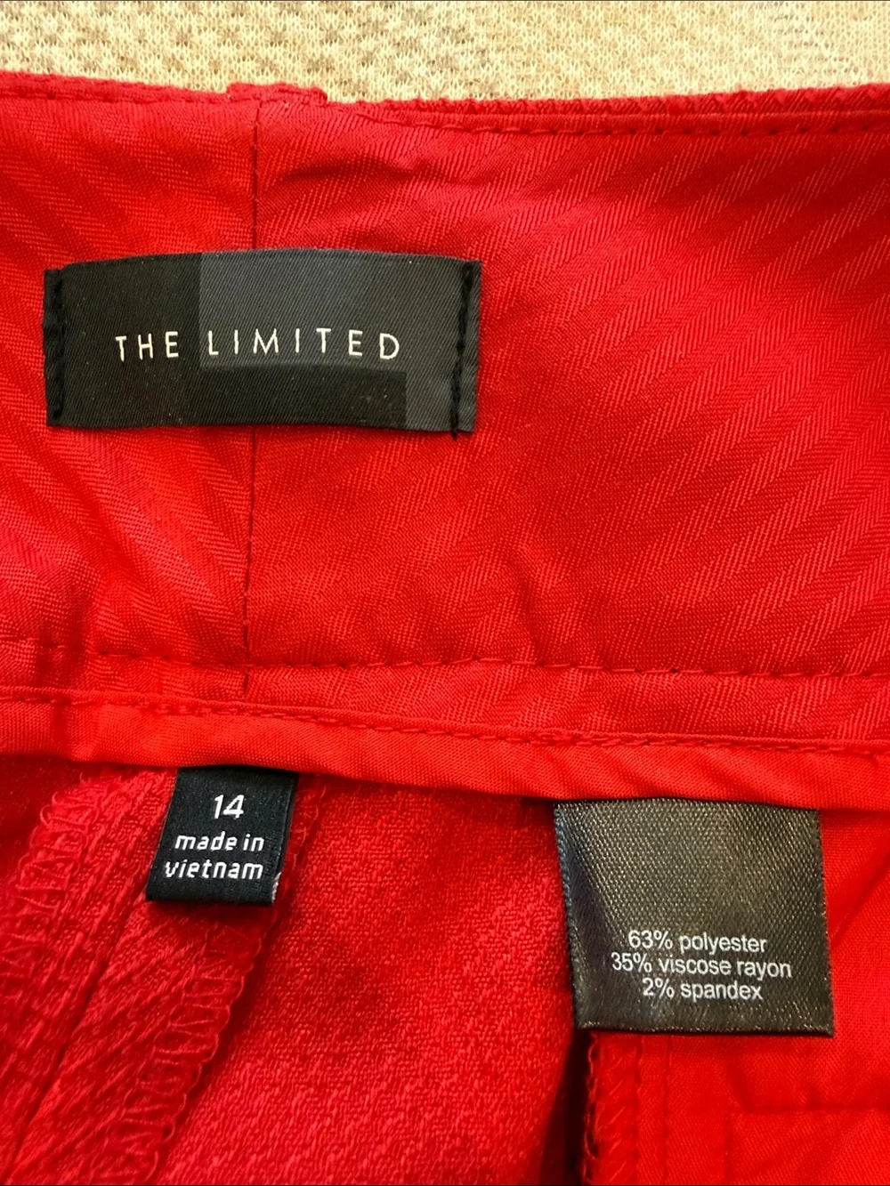 The Limited Men's Red Dress Trousers